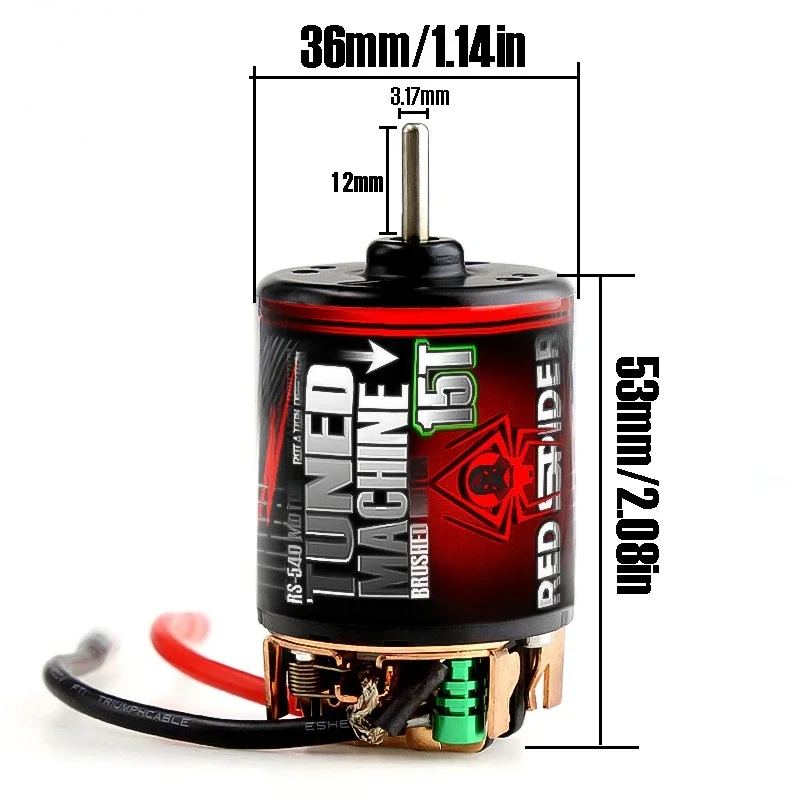 Waterproof 540 Brushed Motor 80T 15T 25T 35T 45T 55T Universal For 1/8 1/10 RC Rock Crawler Car TRX4 SCX10 Yikong CC01 D90 90046