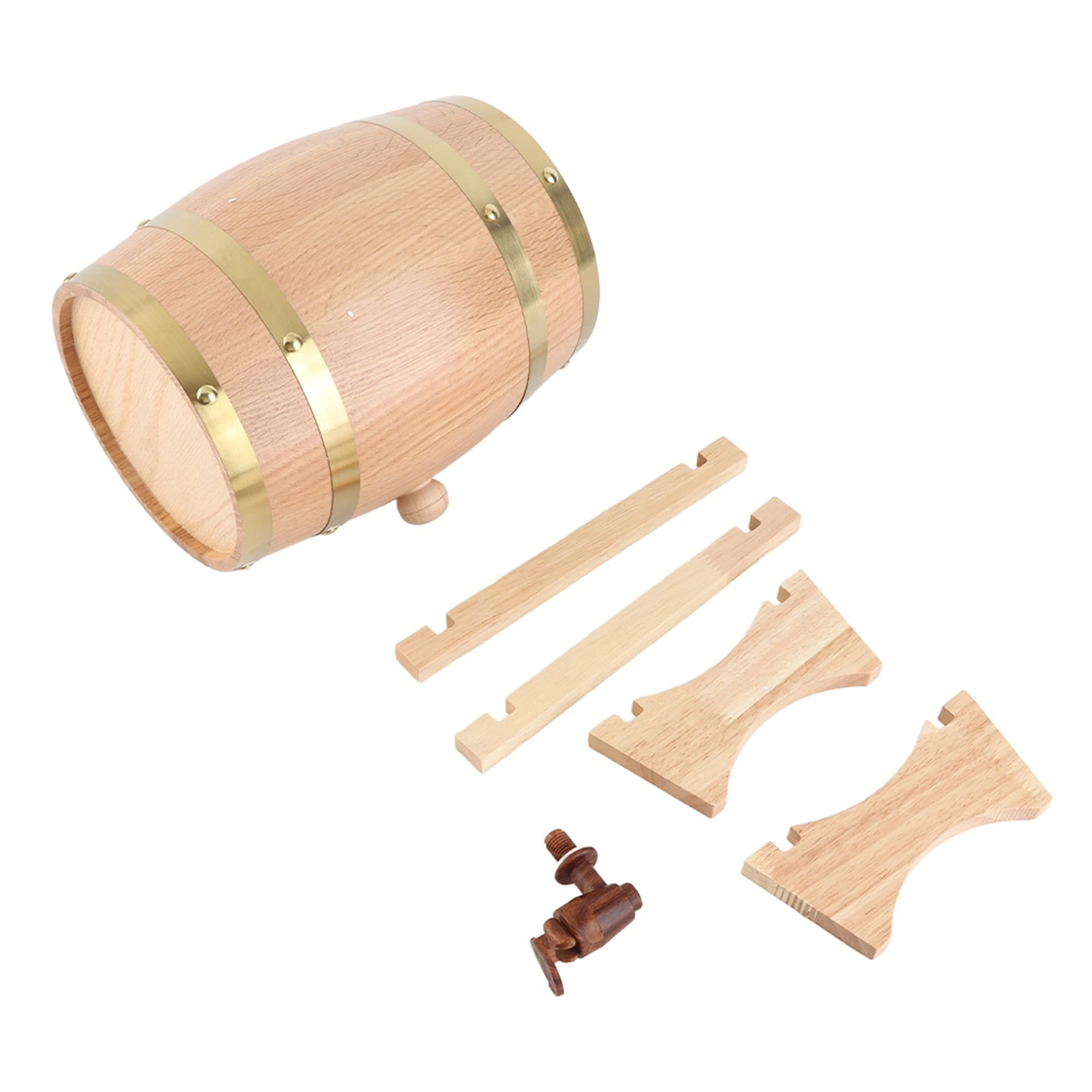 

3L Vintage Wood Oak Timber Wine Barrel Dispenser for Whiskey Bourbon Tequila Wine Barrel Keg