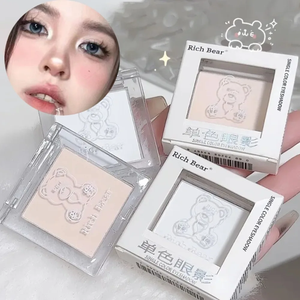 بودرة هايلايتر غير لامعة باللون الأبيض الطبيعي ثلاثية الأبعاد لظلال العيون طويلة الأمد لوحة مكياج للعين سطع الوجه عالي اللمعان #2