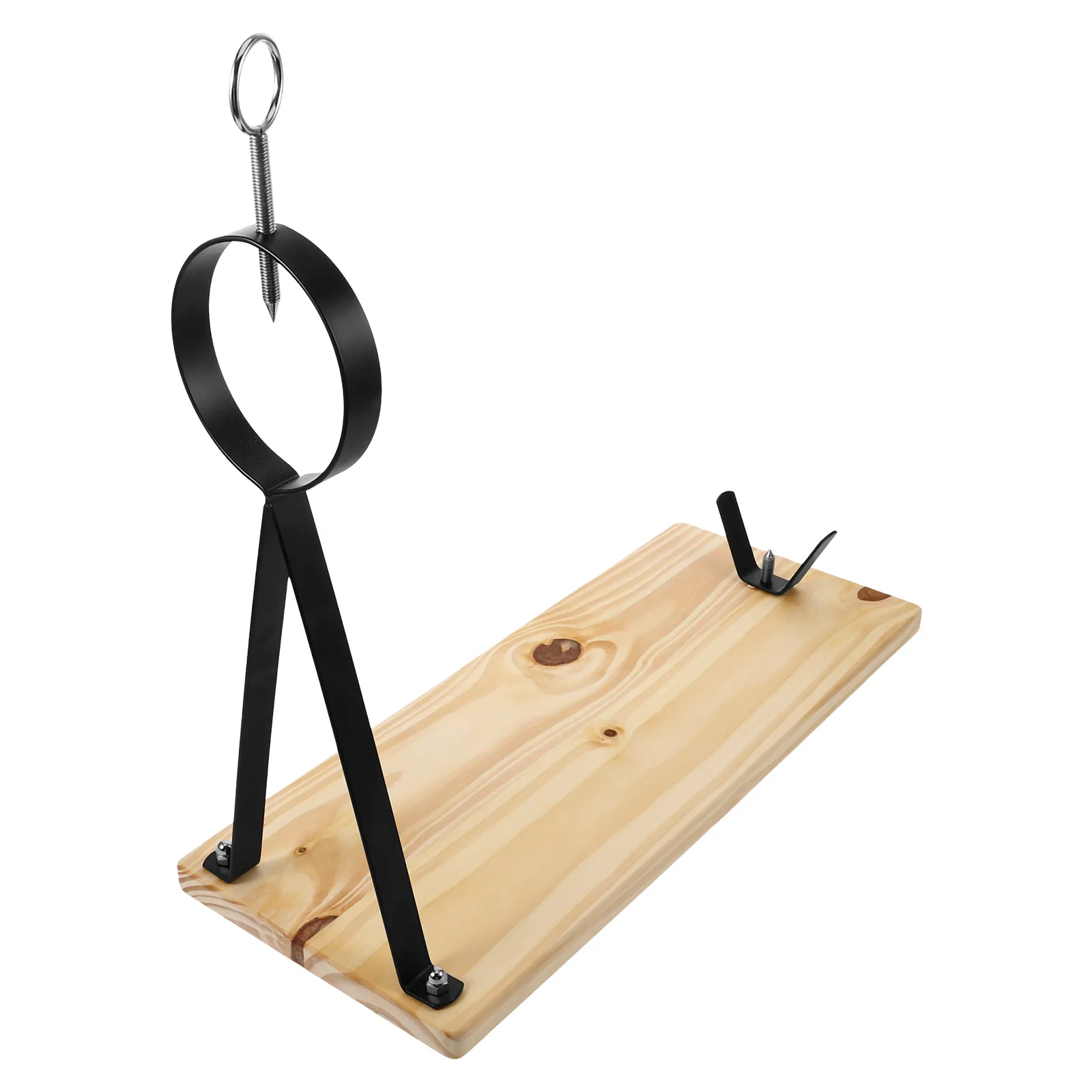 

Ham Knife Holder Toast Rack Double Portable Hammock Stand Slicing Metal Storage Display Stand Ham Holder Spanish Wood Desktop