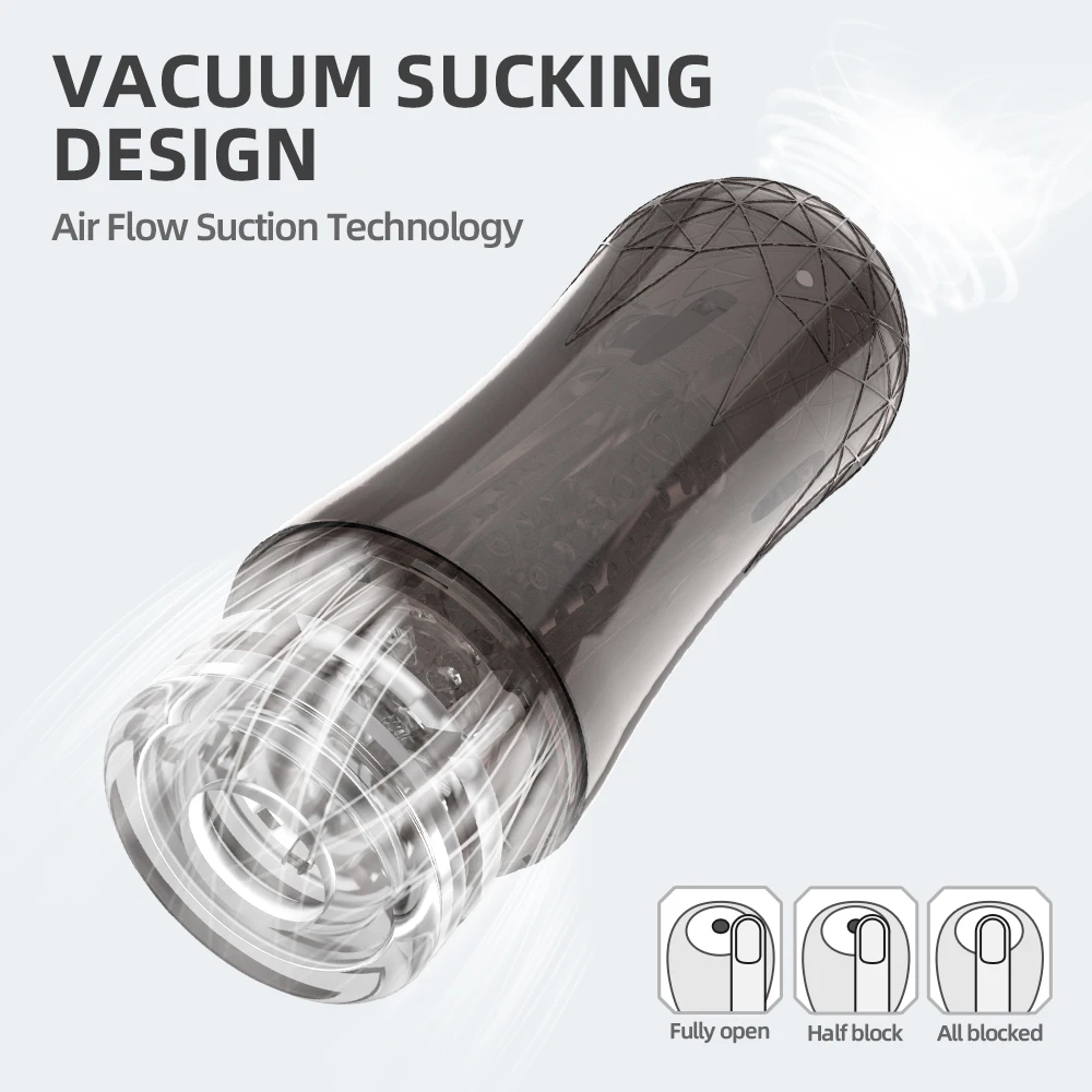 Automatic Masturbator for Men Vibrating Real Pussy Transparent Silicone Soft Male Masturbators Vagina Adult Goods for Men