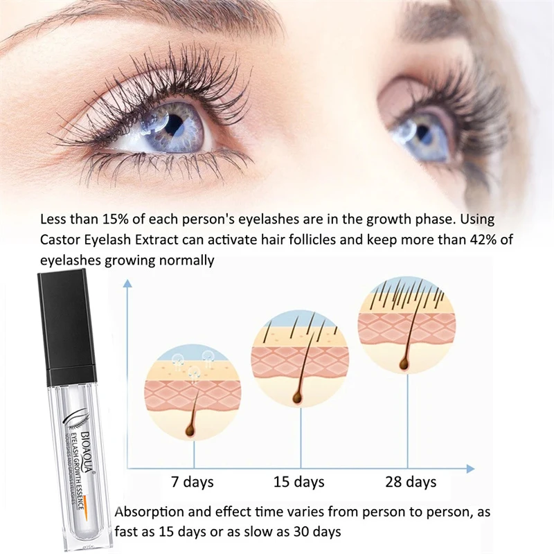 Cílios Crescimento Soro Rápido Sobrancelhas Cílios Enhancer Óleo Essencial Longer Fuller Thicker Lashes Cílios Care Product Makeup