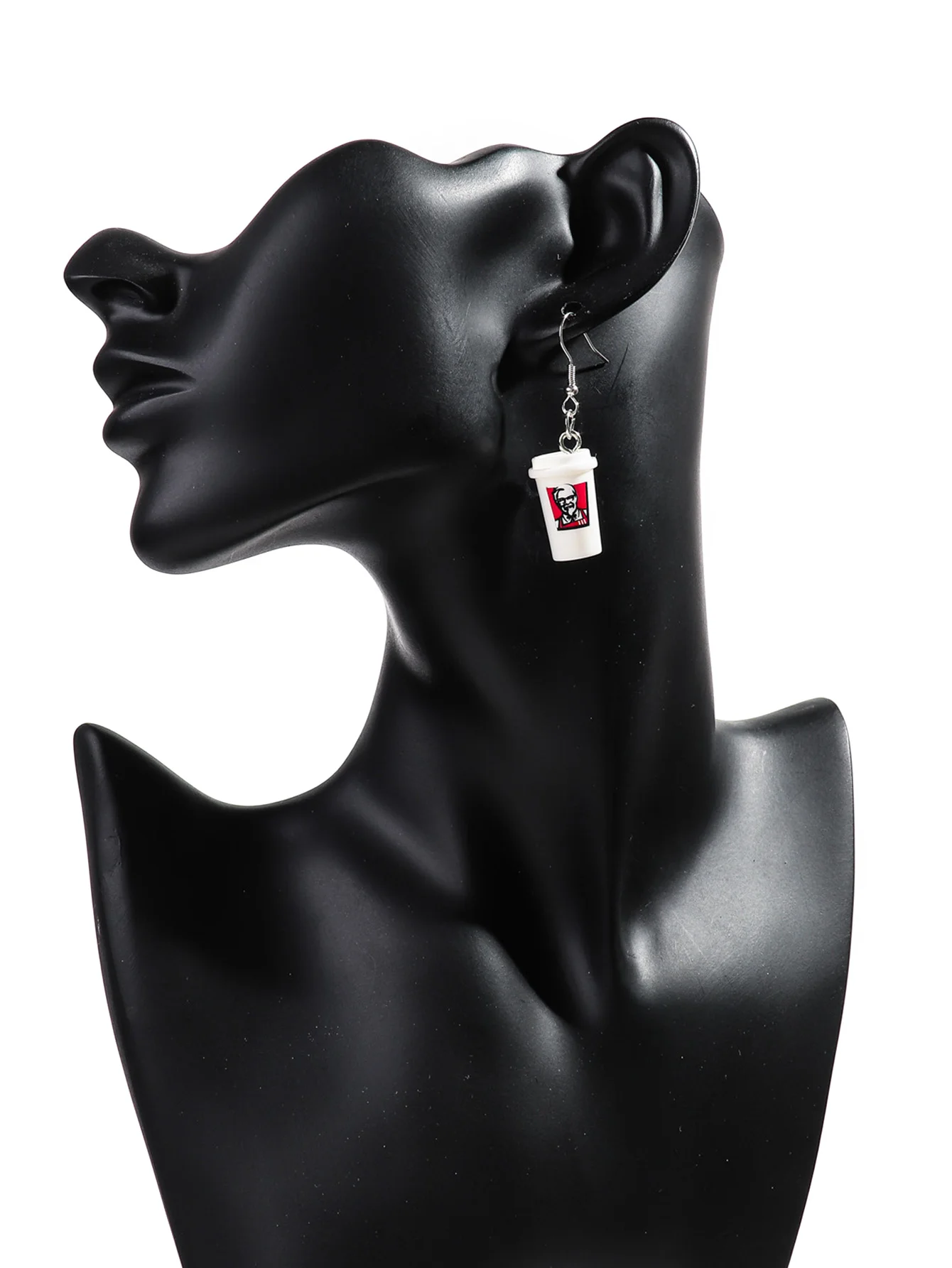 راتنج ثلاثي الأبعاد للأطعمة والبطاطس المقلية إسقاط أقراط للنساء ، محاكاة زجاجة شرب ، قرط متدلي ، هدايا مجوهرات ، جديد ، لطيف