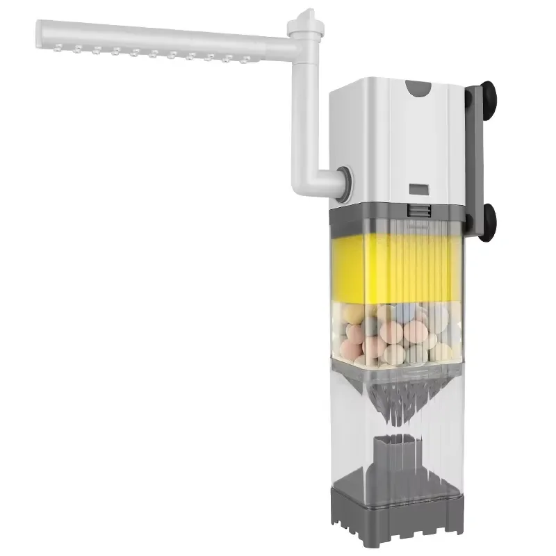 Aquarium Internal Filter with Water Pump for Fish Tank Circulation and Oxygenation Quiet Submersible Purifier for Small to