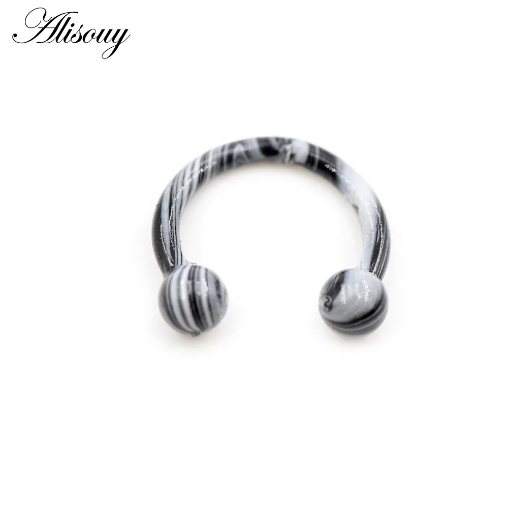 Alisouy 1PC Women Men Stainless Steel Nose Ring Body C Shape Piercing Bone Clip Jewelry Nose Earring Piercing Fashion Jewelry