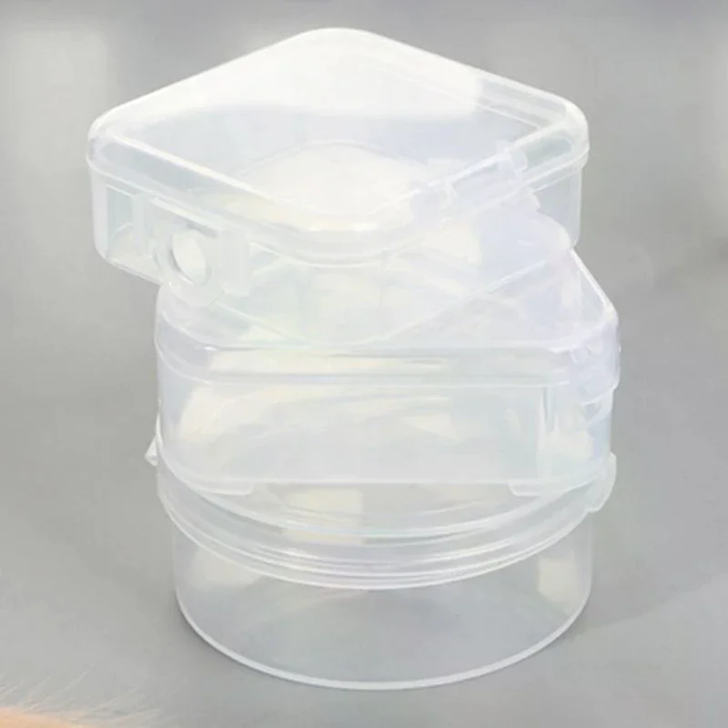 Boîte en plastique pour bouffée, 10 pièces, éponge transparente, sacs à cosmétiques de voyage portables, mallette de rangement de cosmétiques