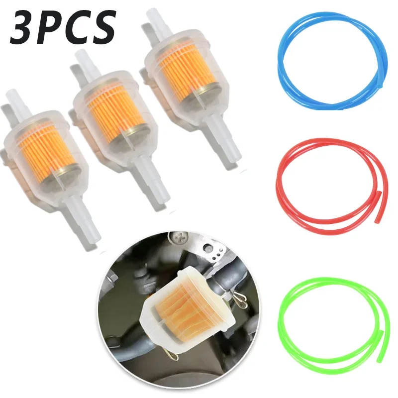 3Pcs Universal Fuel Filters Car Motorcycle Scooter RV Gas Oil Filter Tools Gas Filter Pipes Extra Large Fuel  Inner Filters