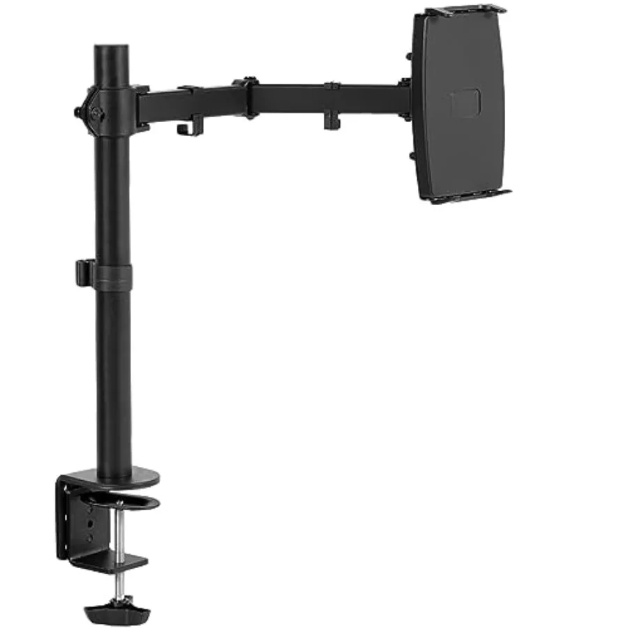 

Universal Tablet Desk Mount Single Arm Adapter for 2-in-1 Laptops Holds up to 15.6 inch Portable Monitors Without VESA Holes Fu