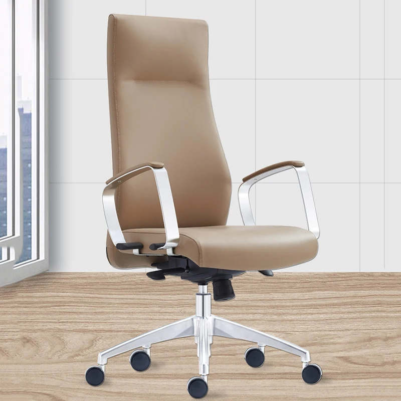 High Office Chair Handle Leisure Headrest Swivel Neckrest Upholstery Backrest Raise Chairs Designer Sandalye Floor Furniture