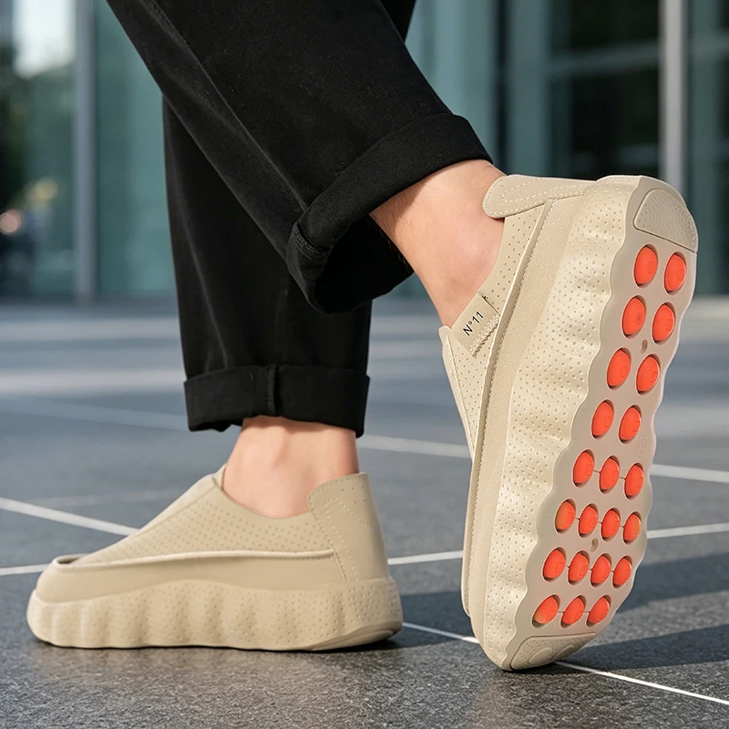 Outdoor Walking Jogging Footwear Sneakers New  Casual Shoes Autumn Men Chunky Platform Non Slip Male Breathable Running Shoes view 5