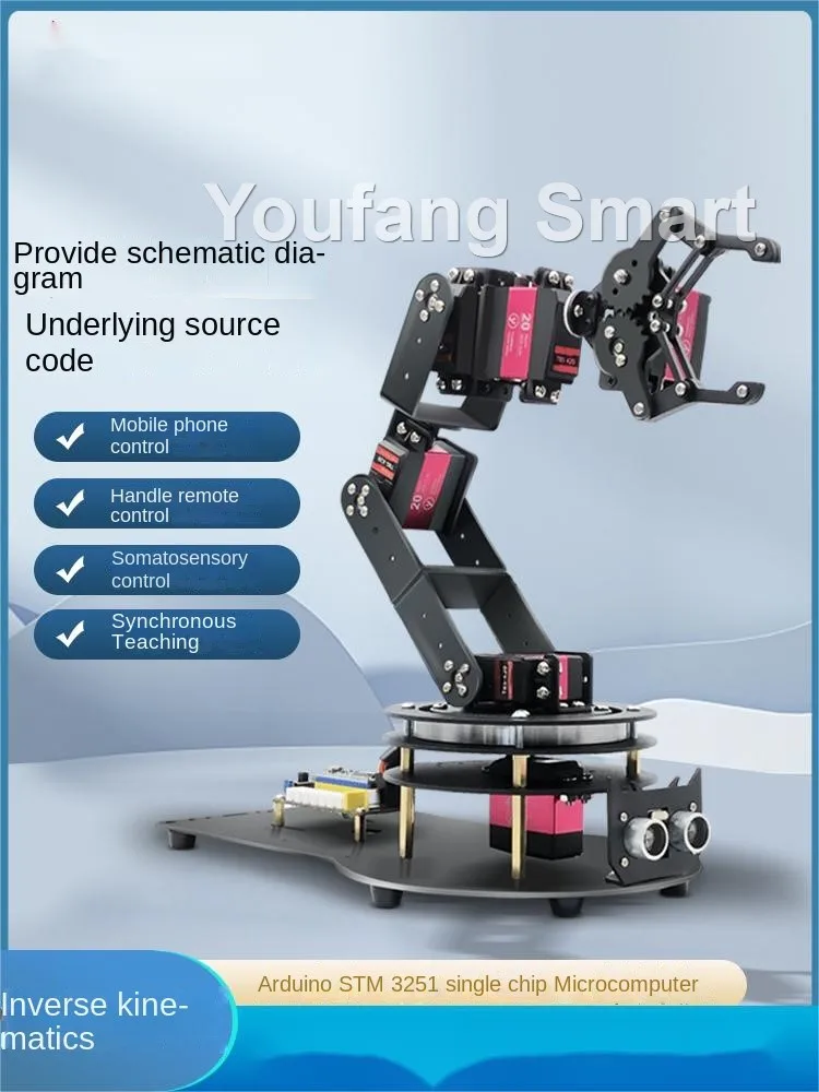 MG996 6 DOF Robotic Arm with Digital Servo 20Kg Rotating Base for Arduino Robotics Educational DIY Kits STM32 Programmable Robot