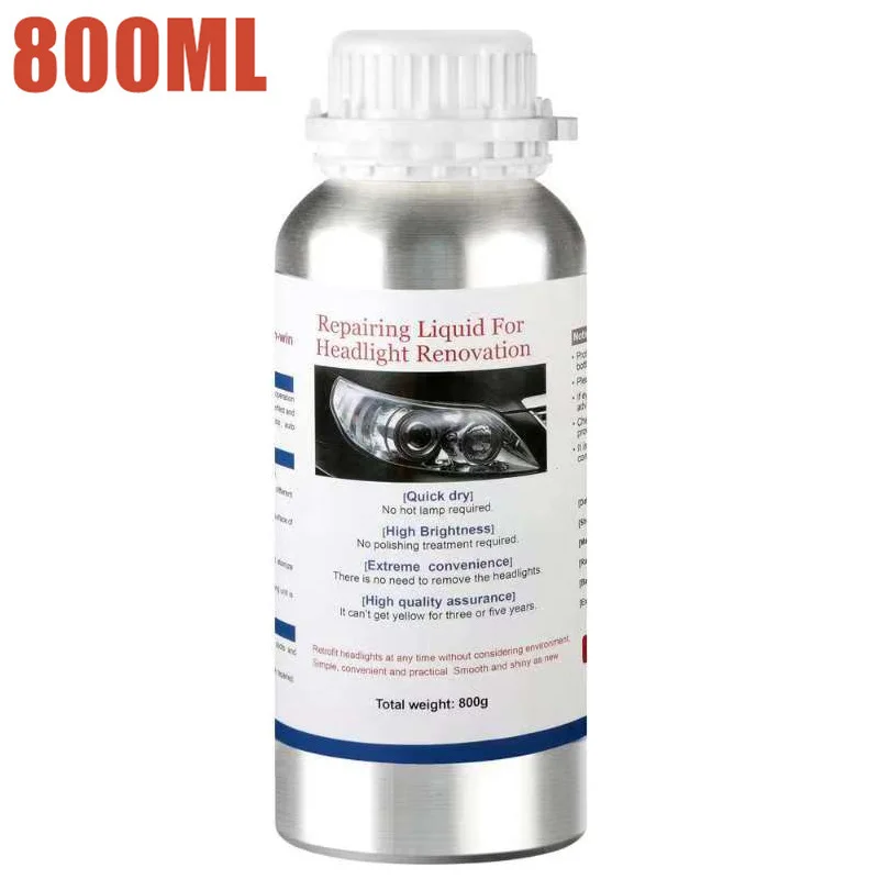 800ML Car Headlights Restoration Liquid Polymer For Headlight Polishing Repair Evaporator Liquid Fumigation Varnish Car Products