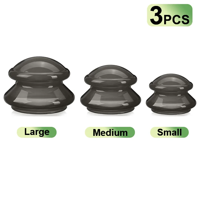 Grippopso 3/6 Stuks Cupping Kit voor Massage Therapie 3 Maten Siliconen Cupping Set voor Studio Huishoudelijke Cellulitis Gewrichtspijn Spier