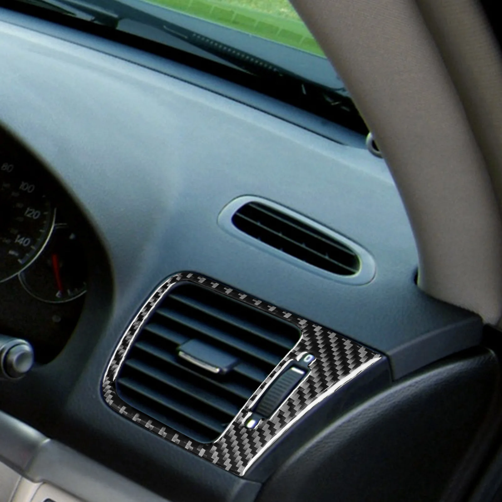 Real Carbon Fiber Car Accessories Dashboard Air Vent Cover Soft Sticker For Subaru Legacy/Outback 2005 2006 2007 2008 2009 3