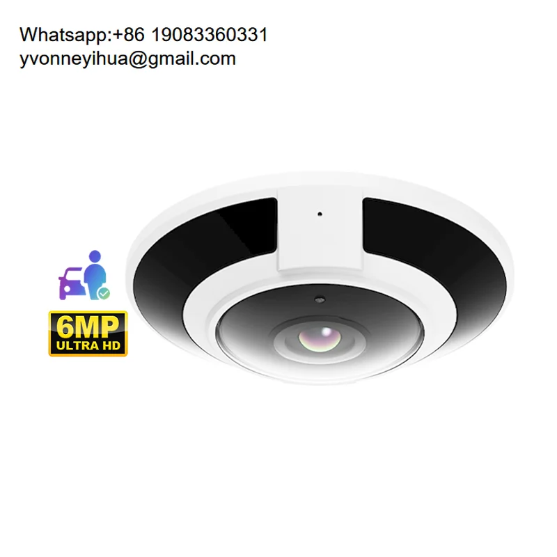 OEM ODM 6MP/12MP CMOS Heatmap 360 Panoramic View Wide Angle Fish Eye Camera IR Night Vision POE IP Camera Cloud IP66 Waterproof