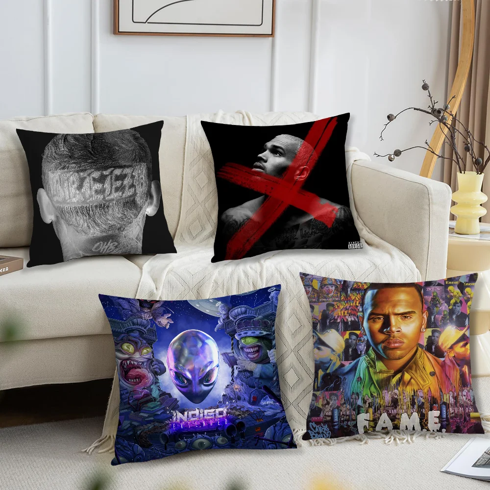 cushion cover For Pillow Case Sofa B-BrownS Bedroom Living C-Chris Room Office Bedside Table Backrest Printing Square