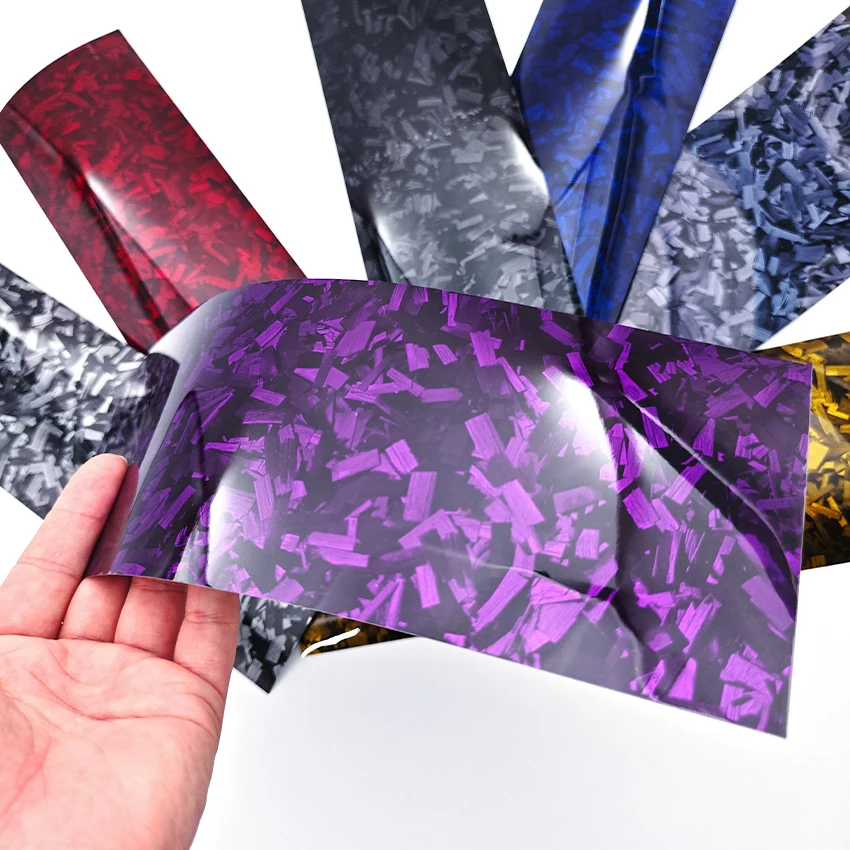 Forged Carbon Fiber Vinyl Film Purple Crystal Car Stickers Auto Wrapping Tuning Cover For Auto Body And Car Accessories