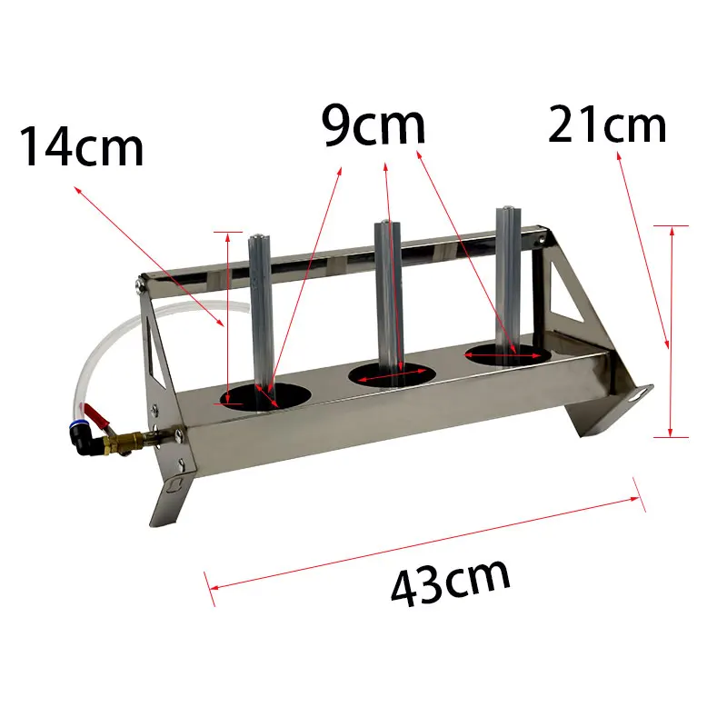 3-hole oil recovery rack Auto maintenance Auto repair residual oil waste oil return collector oil rack stainless steel rack