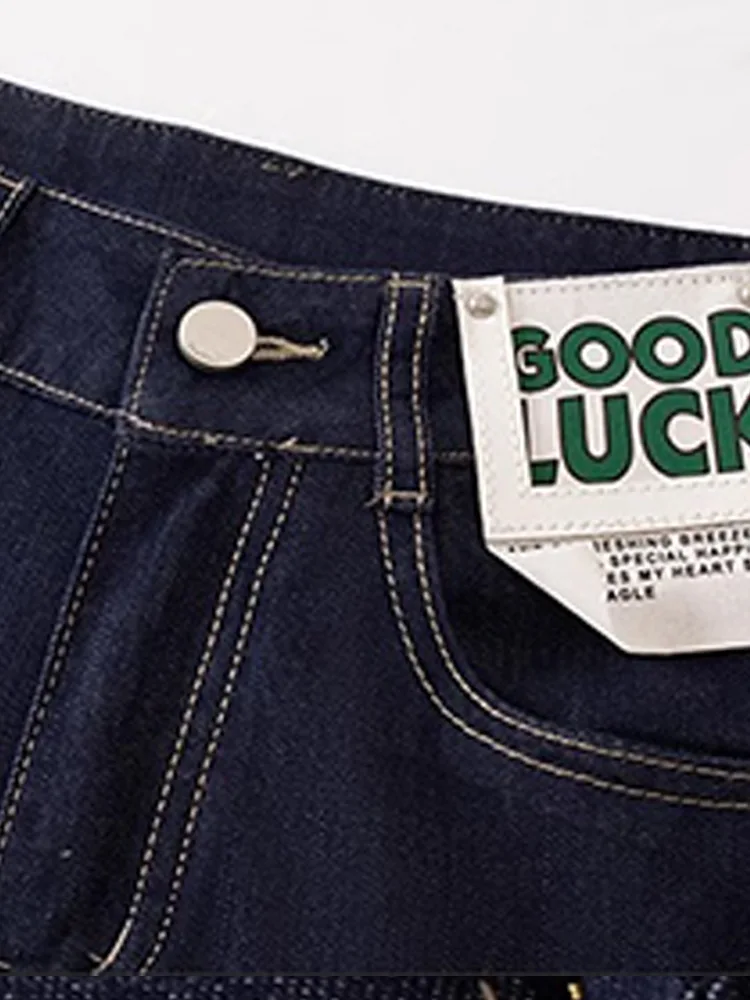 جينز أزرق داكن للنساء والشتاء، مقاس ضيق صغير، ساق مستقيمة، مبطن بالصوف، سروال طويل للتخسيس