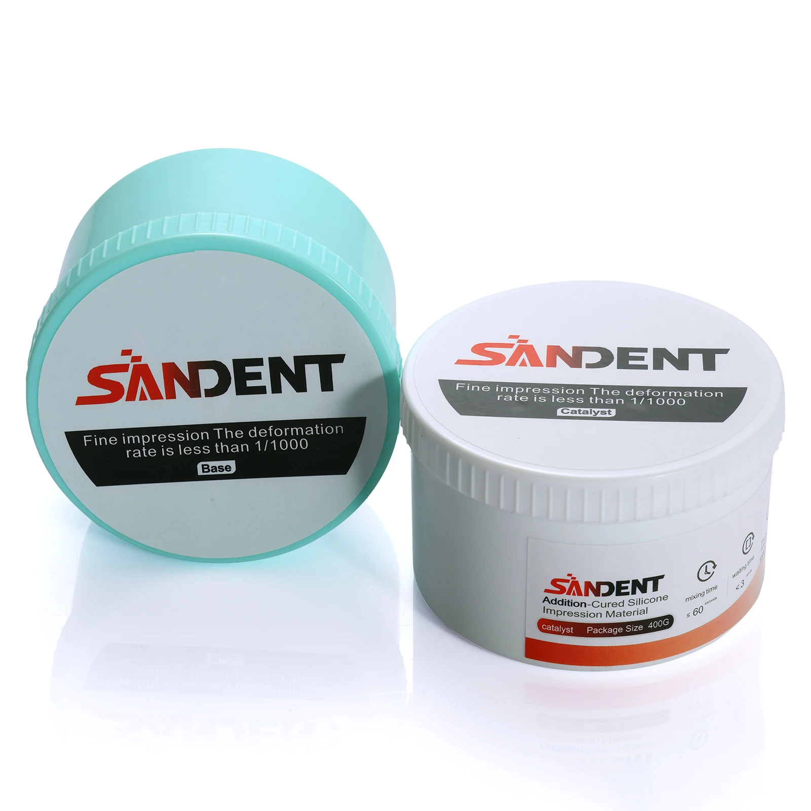 SANDENT Dental Impression Gun Mixing Dispenser Silicon Rubber Delivery Gun/Impression Material VPS Heavy/Light Body,Fast/Regular