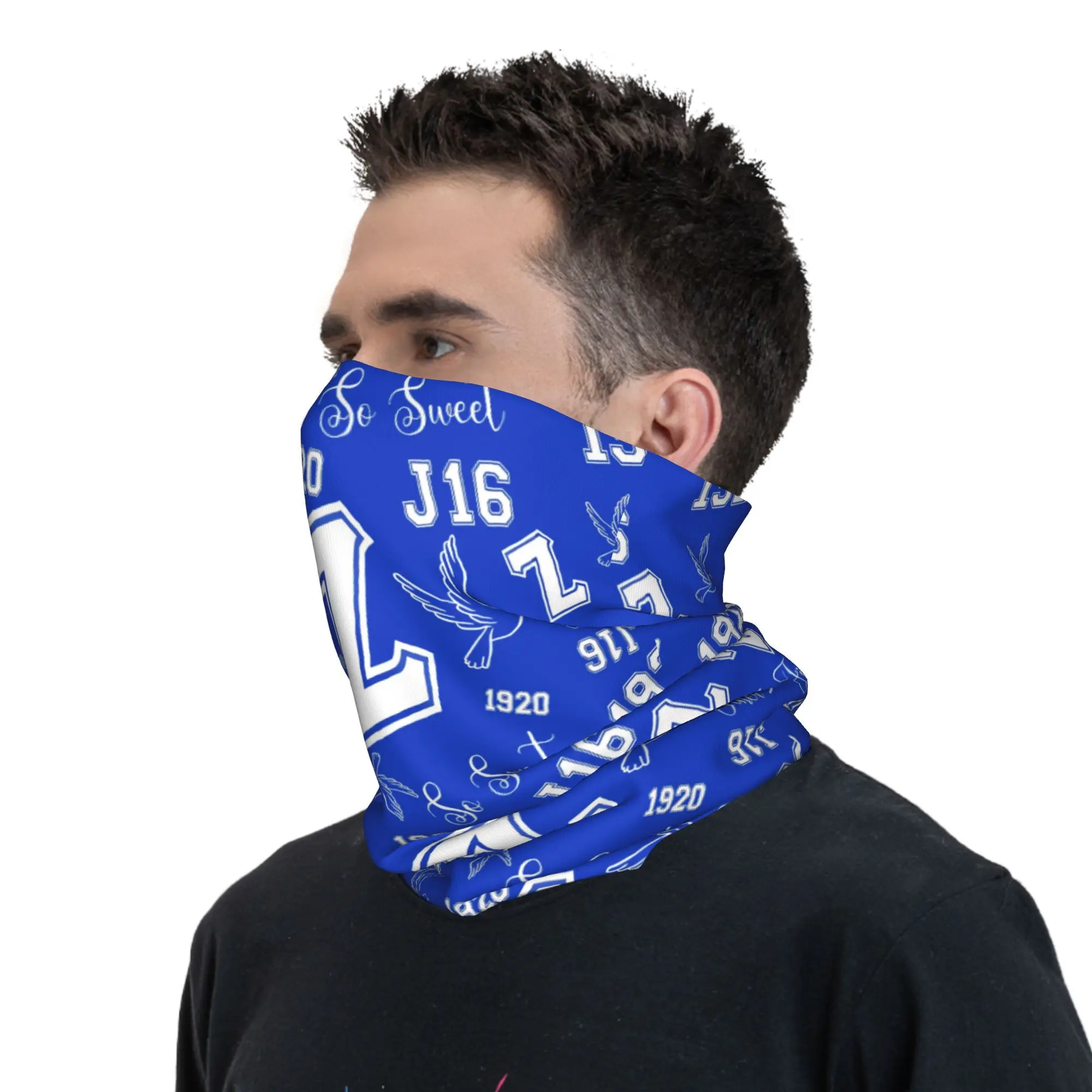 Custom Zeta Phi Beta Greek Letter Bandana Neck Warmer Women Men Winter Ski Hiking Scarf Gaiter  Face Cover