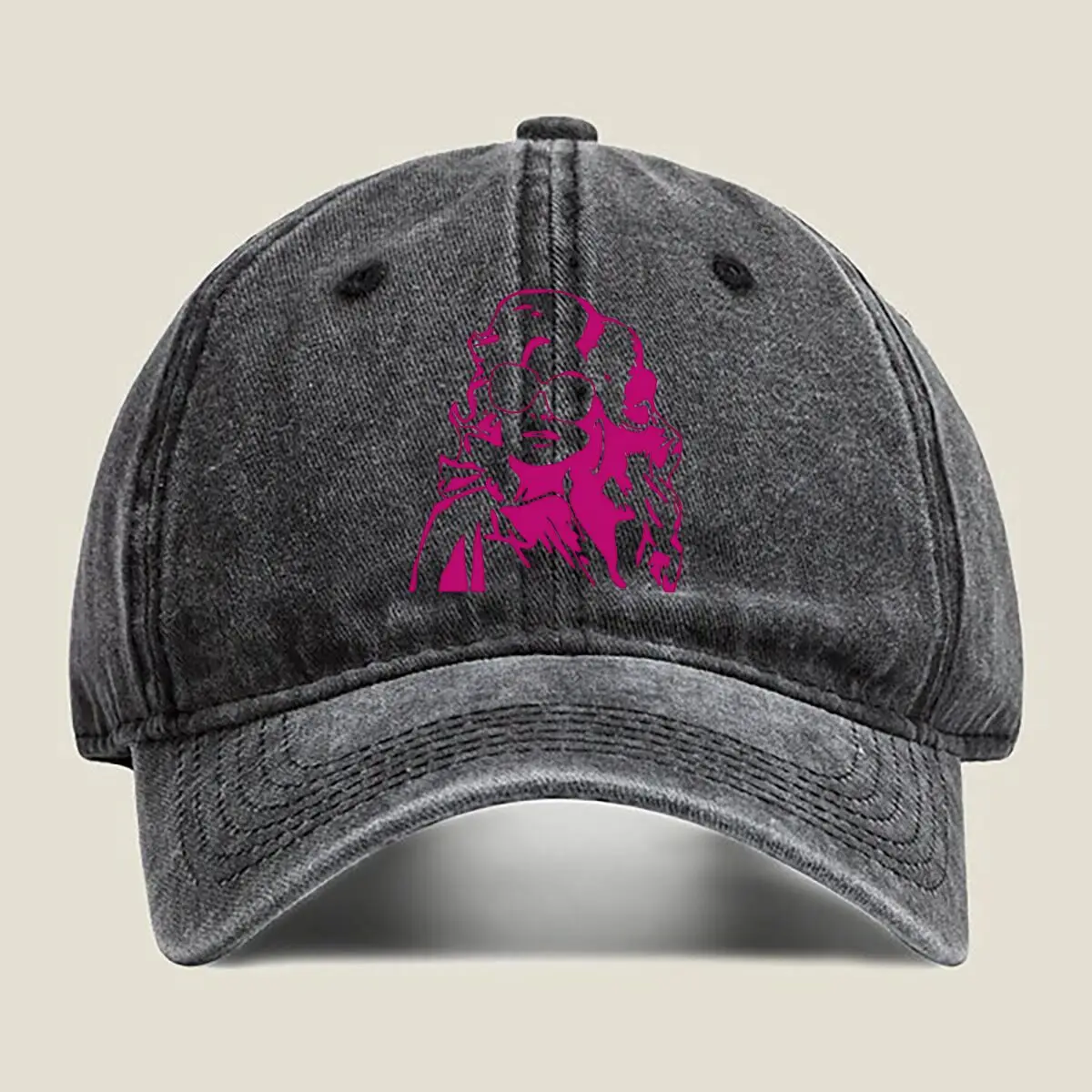 

Pink Portrait - Stylized Fashion Art Washed Baseball Cap