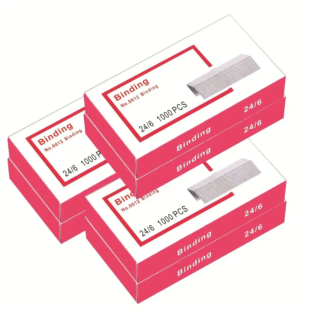 Punti per rilegatura 24/6 n. 10 Graffette Universali per Ufficio e Scuola, Compatibili con Graffettatrice Mier Mil Micro Universal 12 # 10 # 12