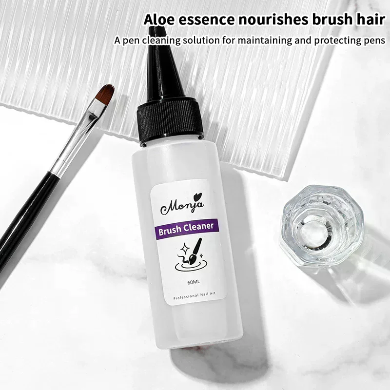 منظف فرشاة الأظافر مزيل السائل جل الأشعة فوق البنفسجية من الأكريليك مزيل الشحوم السريع أداة تنظيف العناية بالأظافر الاحترافية 30/60 مللي #4