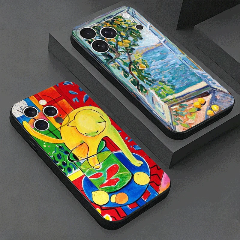 Funny Henri Matisse Art Painting Phone Case For iPhone 17 Air 16 15 Plus 11 14 Pro Max 17E 16E 13 12 7 XS X 8 SE Pattern Customi