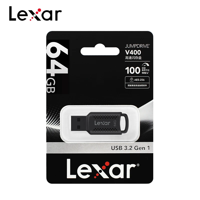 Lexar USB3.2 V400 Jumpdrive Flash Pen Drive 32 GB 64 GB 128 GB Fino a 100 Mb/s Memory Stick per computer Pendrive disco U originale