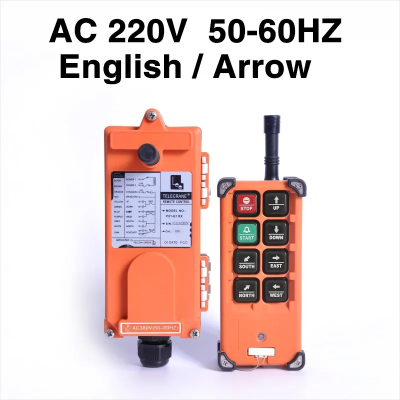 Russian Warehouse Stocks Industail Remote Control F21-E1B Crane Switch 380V with Russian buttons