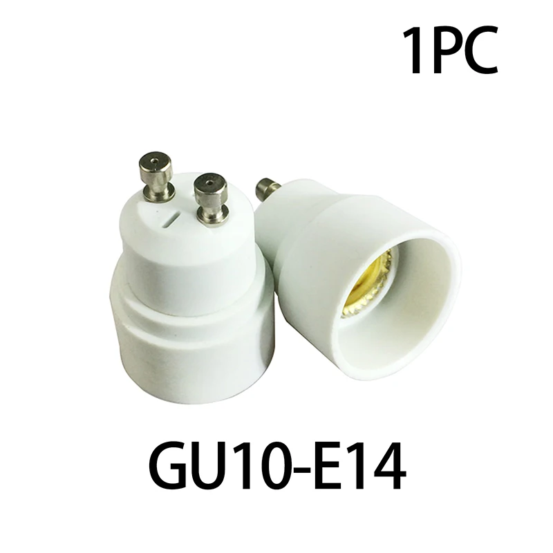 1PC Light Bulb Lamp Holder Adapter Plug GU10 To E14 LED Light Bulb Adapter Lamp Holder Converter Socket Heat-resistant Material