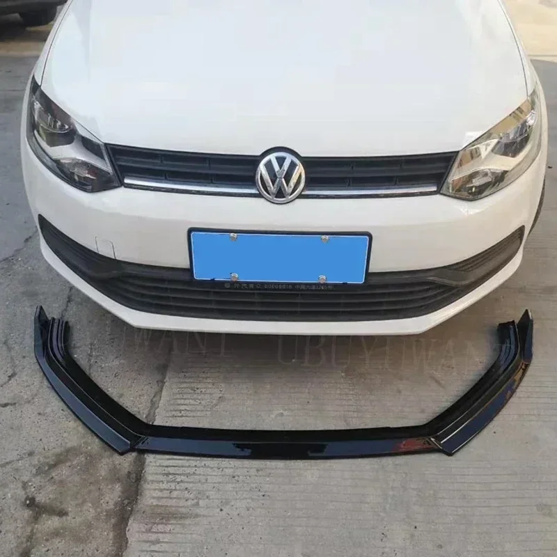 For 2012-2018 Volkswagen POLO 3pcs/set Front Bumper Diffuser Bumper Protector  Front Bumper Lip Diffuser Decoration