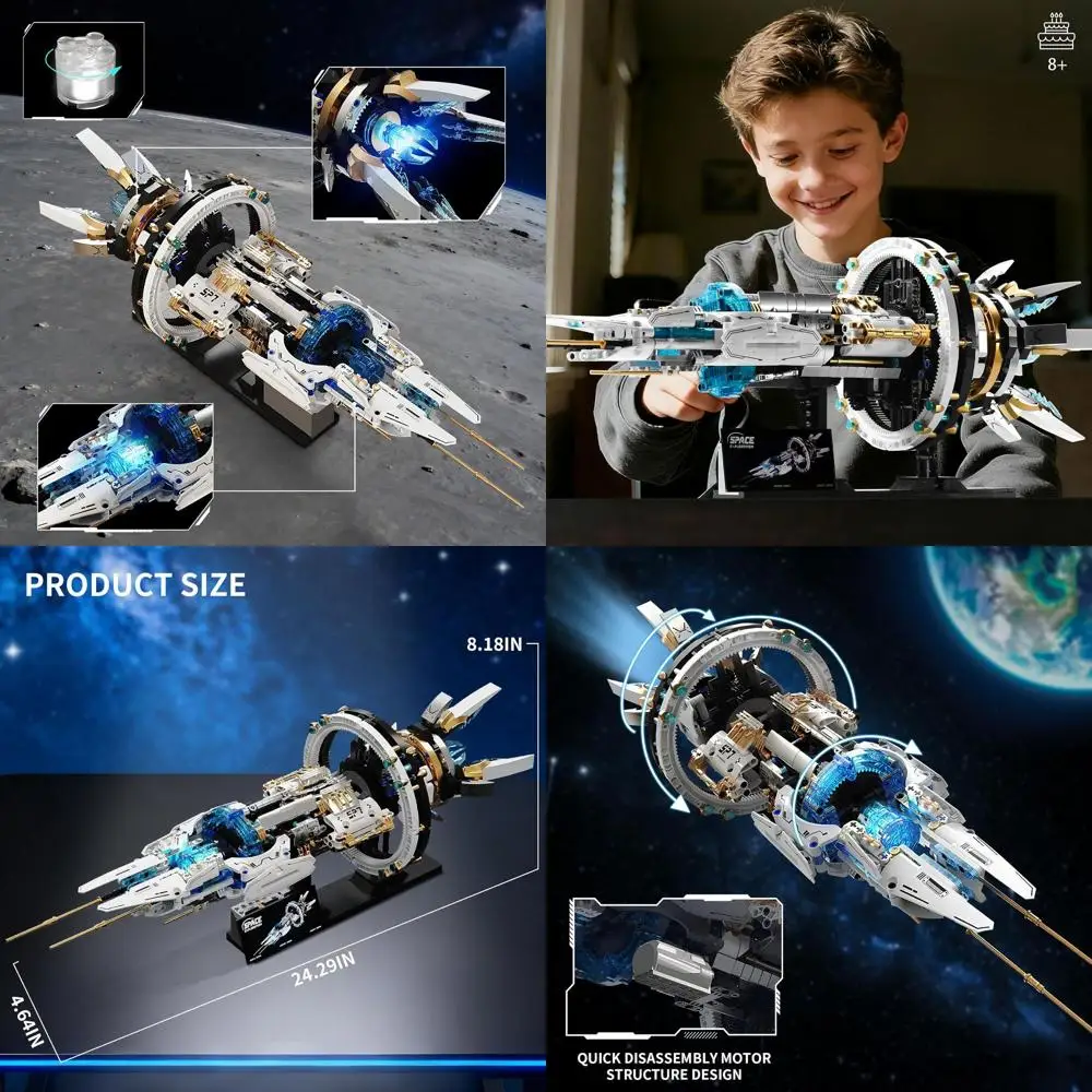 

Adult Spacecraft Building Kit: Astronaut Toy for Teens, Office or Home Decor, Creative Gift for Boys Aged 8-14