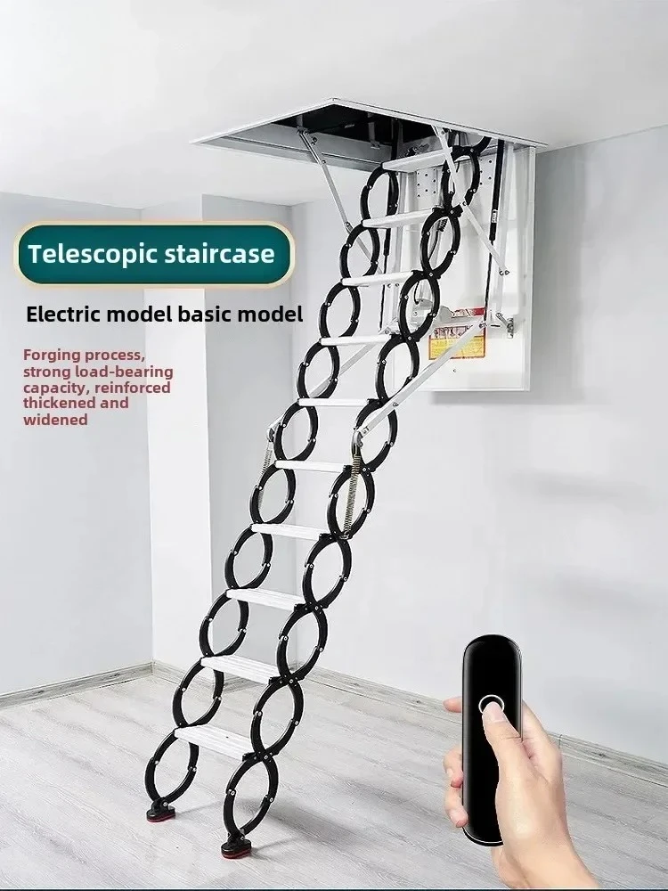 Attic retrac   ladder    folding ladder lifting invisible compound electric indoor retrac   ladder thickening