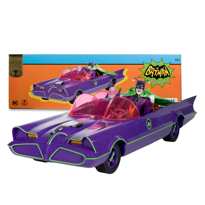 Originate Mcfarlane Toys 1966 The Joker Car Person Batman Robin Figure Anime Action Figurine Collection Model Doll Christmas Gif