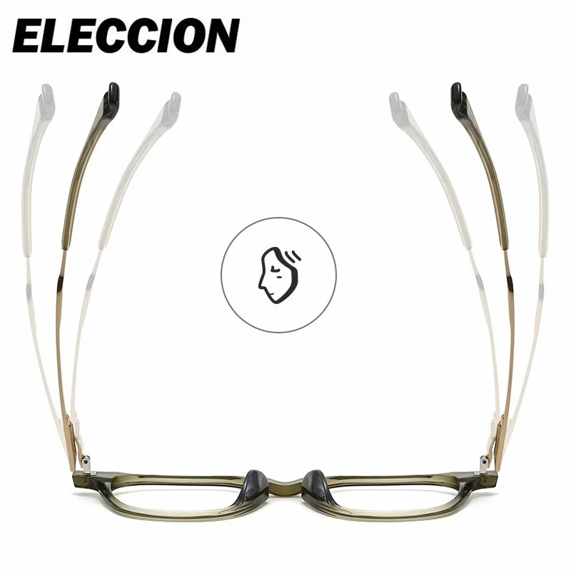 ELECCION وصفة طبية قصر النظر الشيخوخي قصر النظر نظارات للقراءة النساء الرجال خفيفة للغاية مرنة النظارات البصرية مكافحة الأشعة الزرقاء