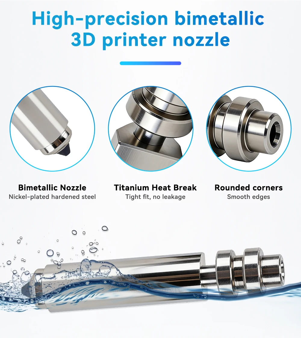 Bimetall-Düse für Anycubic Kobra X Hotend 3D-Druckerteile Bimetallische Düsen Kobra X 300 ° C Hochtemperatur-Druckkopfdüse – Detail 4