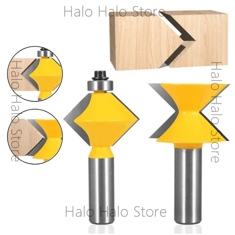 1/2 handle 8 handle woodworking milling cutter 90 ° mortise cutter slotting cutter