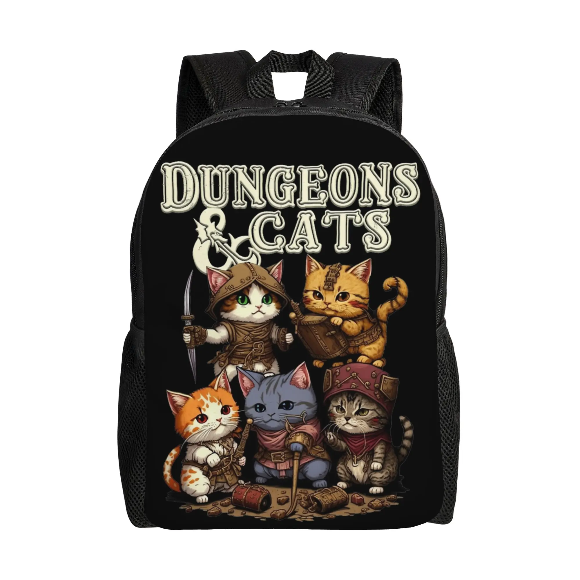 

Рюкзак Dungeon Dragon Cats для мужчин и женщин, стильный рюкзак для старшей школы, деловой рюкзак, холщовые сумки для ноутбука, подарок