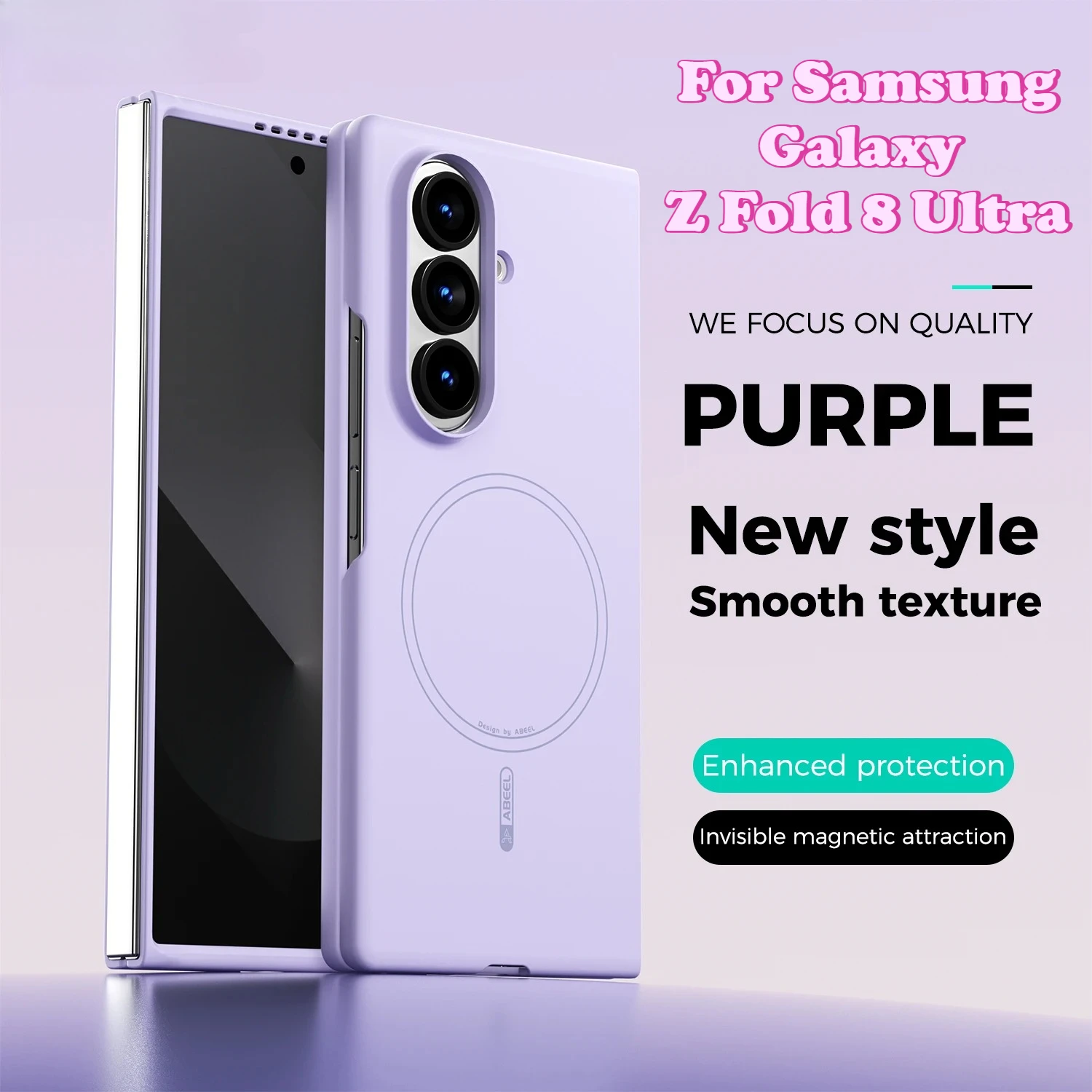 Fashion for Magsafe Magnetic Wireless Charging Case for Samsung Galaxy Z Fold 8 Ultra Wide 7 6 5 Skin Feel Hard Shockproof Cover