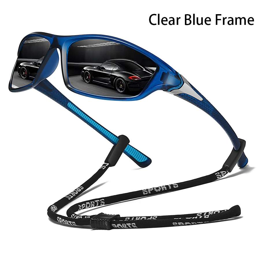 Modische UV400-Sonnenbrille mit Metallrahmen, Unisex, Outdoor-Sport-Schutzbrille mit Kette zum Bergsteigen und Angeln – Detail 6