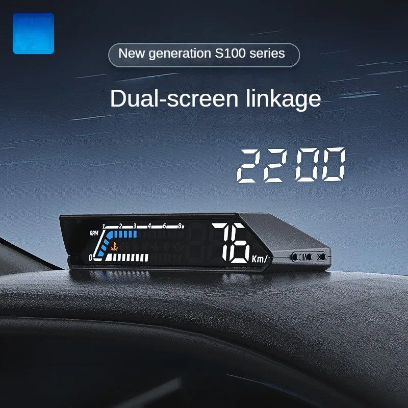 Display Head-Up HUD per auto OBD strumento per veicoli multifunzione monitoraggio del cambio della temperatura dell\'olio doppio schermo di