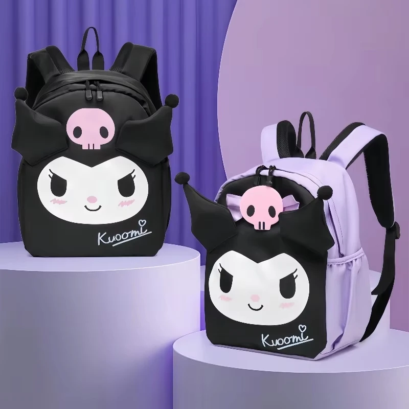 

Детский рюкзак Sanrio Anime Kuromi - водонепроницаемый, легкий, с застежкой-молнией, на День защиты детей - милый и модный подарок для девочек
