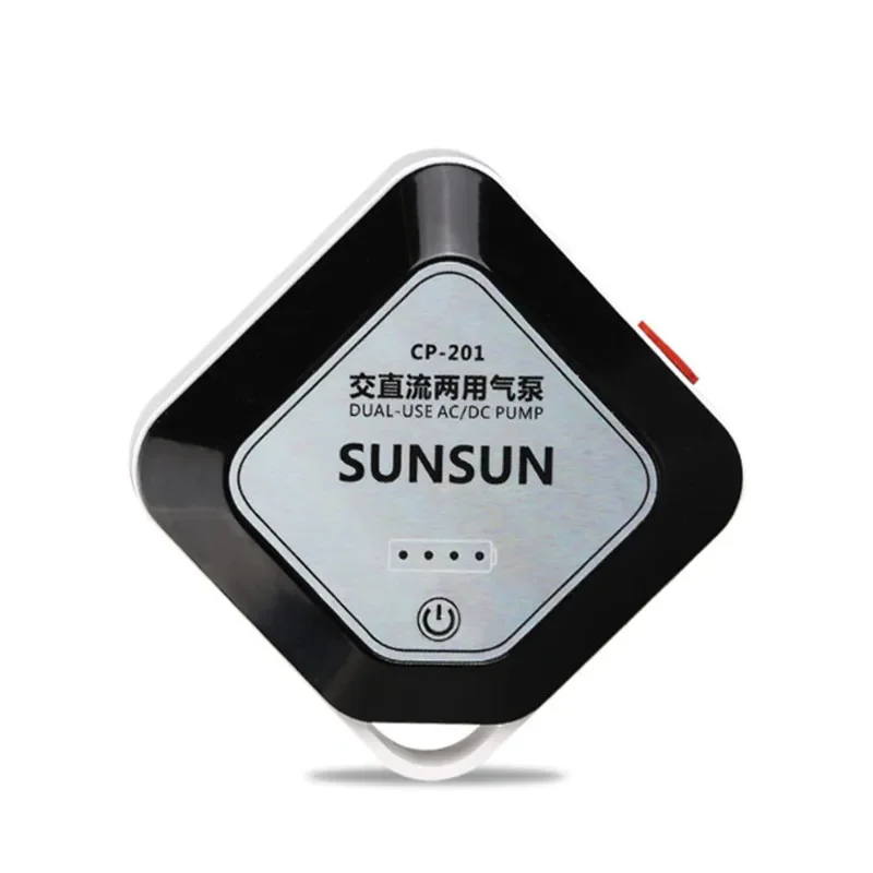 SUNSUN aquarium air pump aquarium outdoor fishing with lithium battery oxygen pump USB/110V-240V Micro aquarium air compressor