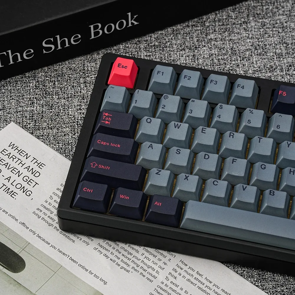 GMK 8008 Keycaps Red Dye Sub Big Set 143 Keys For Mechanical Keyboard German Korean Spanish Arabic French Russian Abnt-2