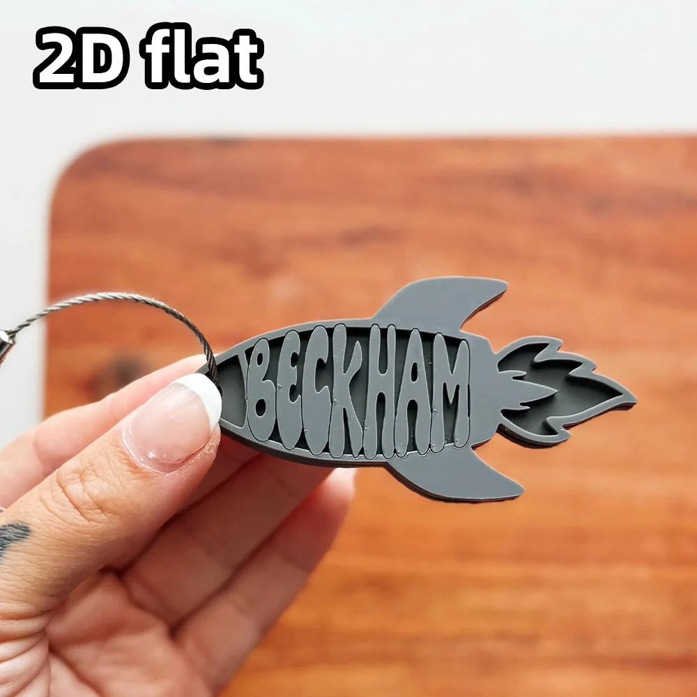 1 шт. персонализированная бирка для рюкзака с ракетным кораблем, индивидуальная бирка с именем для детей, брелок с космической тематикой для рюкзака, ланч-бокса или сумки для подгузников