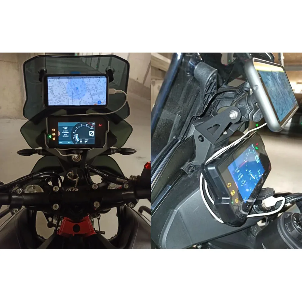 Accessory For KTM 390 890 ADV R 2019 - 2021 Motorcycle Black GPS/SMART PHONE Navigation GPS Plate Bracket Adapt Holder 12MM/22MM