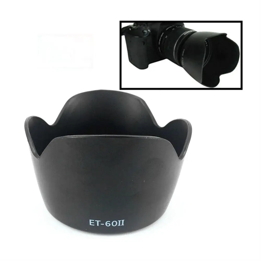 Photogarphy 75-300MM II Lens Hood ET-60 II 90-300MM Camera Hood 58mm et60ii 58mm Lens Hood for Canon 55-250MM