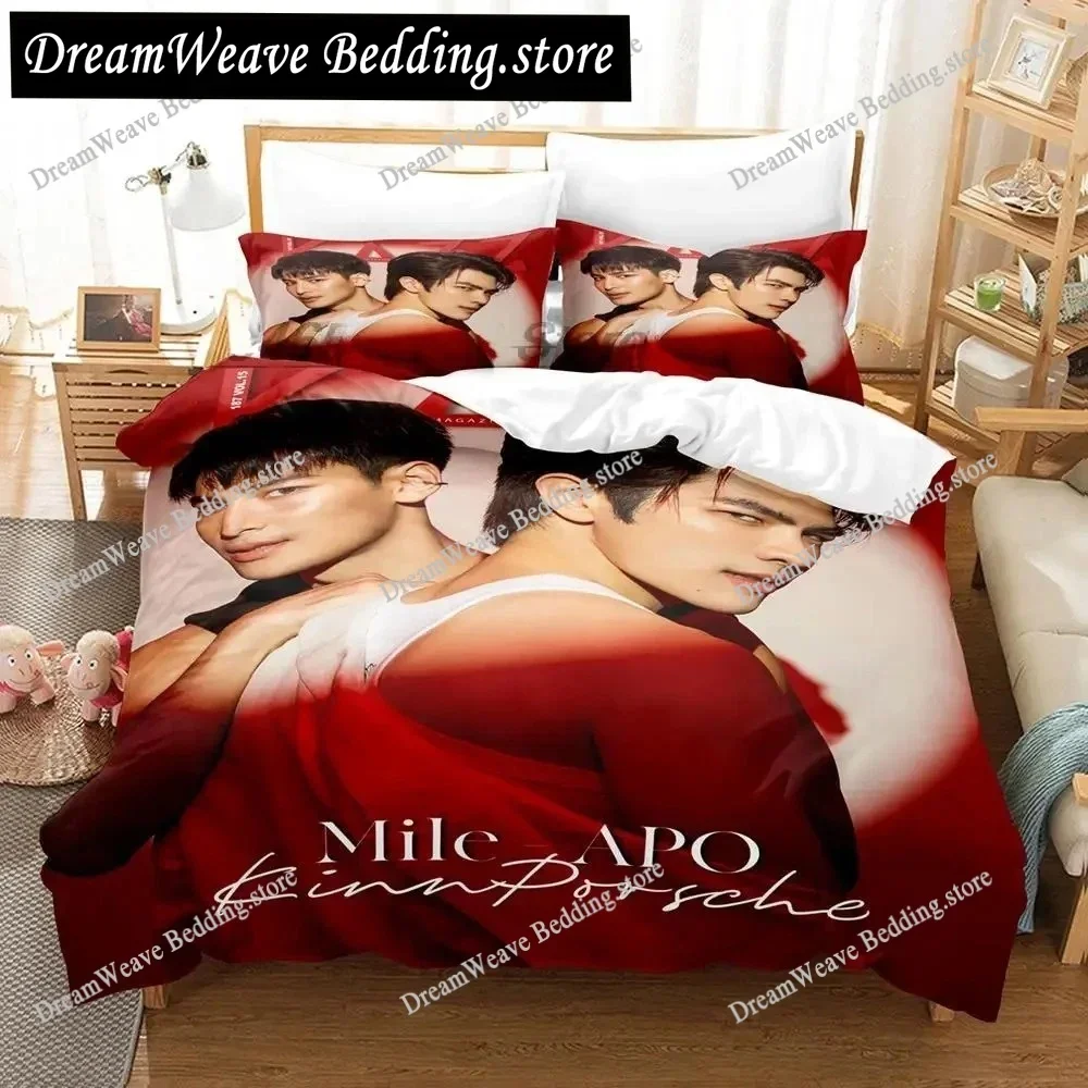 3D Printed Anime KinnPorsche Bedding Set Boys Girls Twin Queen Size Duvet Cover Pillowcase Bed Kids Adult Home Textileextile9639